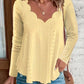 Eyelet Long Sleeve Blouse