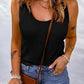 Waffle-Knit Scoop Neck Tank