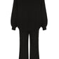 Round Neck Long Sleeve Top and Pants Set