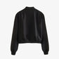 Pocketed Snap Down Baseball Collar Jacket