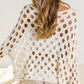 Cutout Round Neck Dropped Shoulder Knit Cover Up