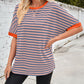 Lovelet Striped Round Neck Half Sleeve T-Shirt