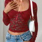 Devine Scoop Neck Long Sleeve Lace Top