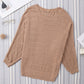 Round Neck Long Sleeve Knit Top