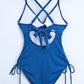 SaltyBea Full Size Cutout V-Neck Spaghetti Strap One-Piece Swimwear