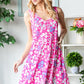Heimish Full Size Floral V-Neck Tank Dress with Pockets