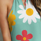 Flower Grecian Neck Tank