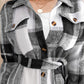 FAM-FAM Tied Plaid Button Up Shacket