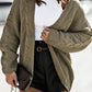 Cable-Knit Open Front Cardigan