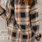Plaid Collared Neck Button Up Long Sleeve Shirt