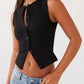 Lovelet Button Up Round Neck Tank