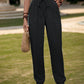 Textured High Waist Joggers