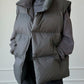 Zip Up Turtleneck Vest Coat