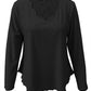 Eyelet Long Sleeve Blouse