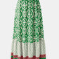 Geometric Elastic Waist Maxi Skirt
