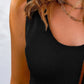 Waffle-Knit Scoop Neck Tank