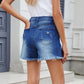 Beautiful Bea Distressed Raw Hem Denim Shorts