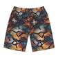 Men's Orange Skyline Board Shorts (AOP) | Made to Order