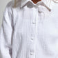 Textured Collared Neck Long Sleeve Shirt