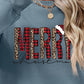 MERRY CHRISTMAS Round Neck Long Sleeve Sweatshirt