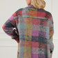 Plaid Collared Neck Button Front Jacket
