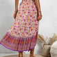 High-Low Elastic Waist Skirt