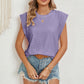 Full Size Eyelet Round Neck Tank