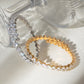 Stainless Steel Inlaid Zircon Bracelet