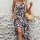 Smocked Printed Halter Neck Midi Dress