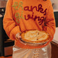 THANKSGIVING Round Neck Dropped Shoulder Sweater