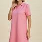 Double Take Full Size Texture Short Sleeve Dress