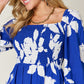 Double Take Full Size Floral Ruffle Hem Smocked Dress