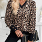 Leopard V-Neck Long Sleeve T-Shirt