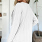 Slit Round Neck Long Sleeve T-Shirt