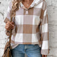 Plaid Dropped Shoulder Long Sleeve Hoodie