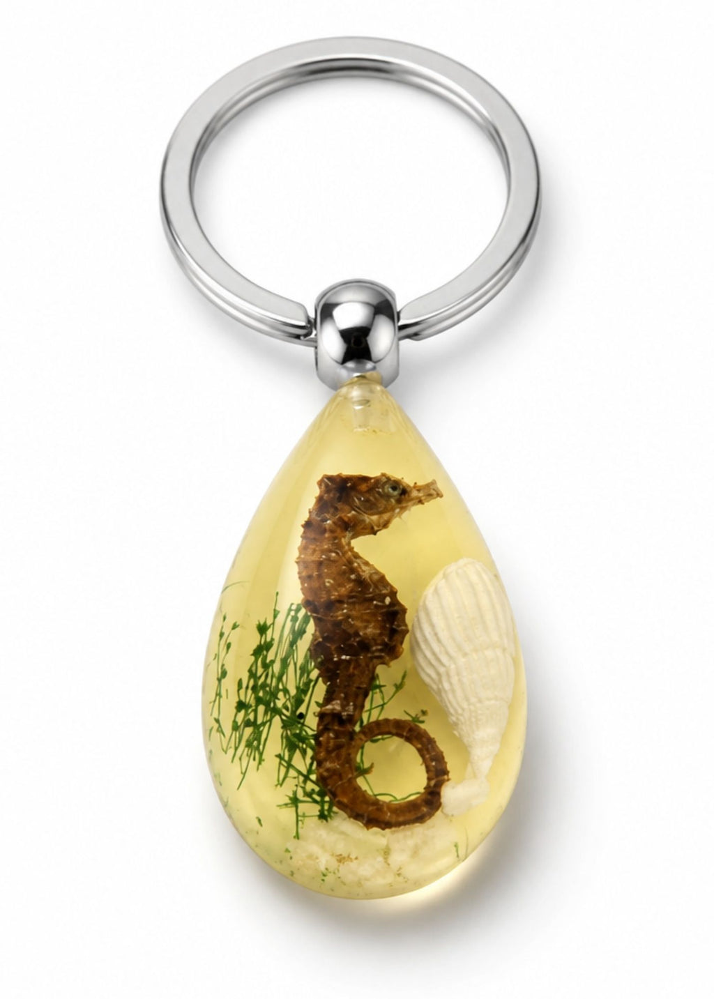Handmade Glow-in-the-Dark Faux Seahorse Keychain
