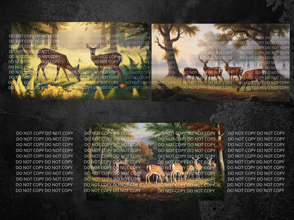 Deer in Woods Digital Art in PDF SVG PNG File Formats