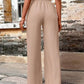 Tied High Waist Wide Leg Pants with Pockets