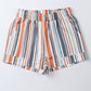 Beautiful Bea Striped Elastic Waist Shorts