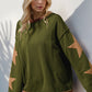 Double Take Star Patched Long Sleeve Sweatshirt