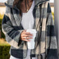 Full Size Plaid Zip Up Long Sleeve Jacket
