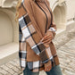 Devine Drawstring Plaid Long Sleeve Hoodie