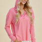 Double Take Full Size High-Low Dropped Shoulder Long Sleeve Hoodie