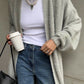 Fuzzy Open Front Solid Color Cardigan