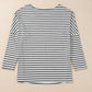 Striped Round Neck Long Sleeve Top