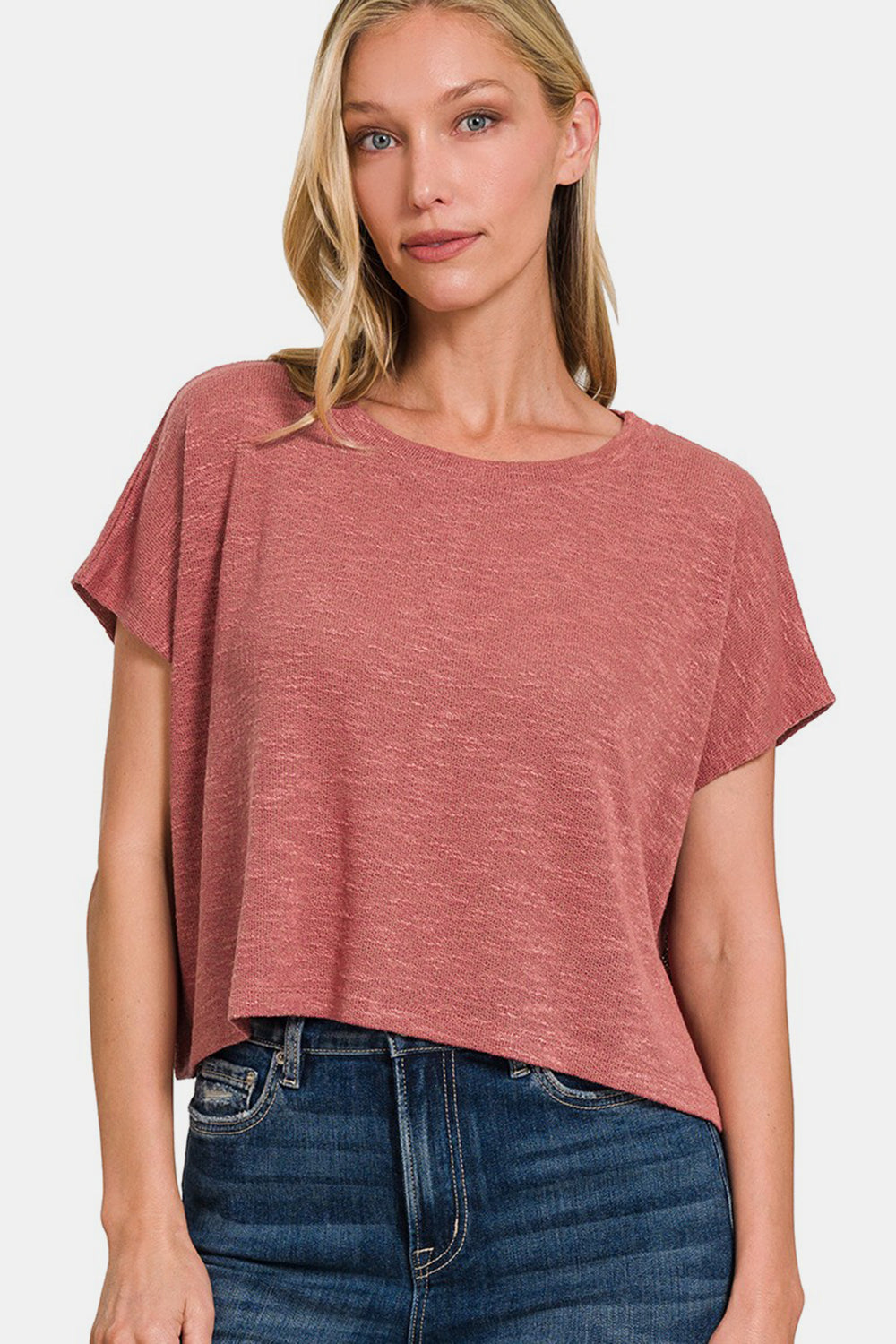 Zenana Round Neck Short Sleeve T-Shirt *