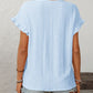 Mandy Eyelet Round Neck Short Sleeve Top