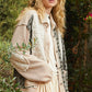 POL Leopard Exposed Seam Button Up Quilted Jacket
