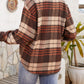 Plaid Button Up Long Sleeve Jacket