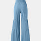 Tied Ruched Wide Leg Pants